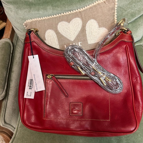 Dooney & Bourke Nwt Red Hobo Cross Body Bag. - Picture 11 of 13